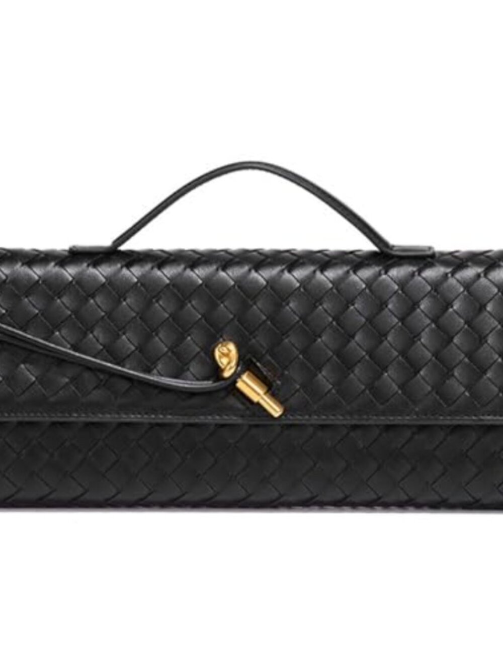 Handwoven Suede Woven Clutch Evening Bag Crossbody Top-Handle Women